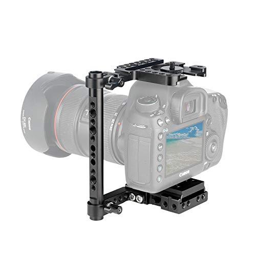 NICEYRIG Camera Half Cage for Sony A7RIII A7III A7SII A7II / Panasonic GH5 GH5S G9 G85 / Canon EOS R RP M50 M5 / Nikon Z6 Z7 - 231