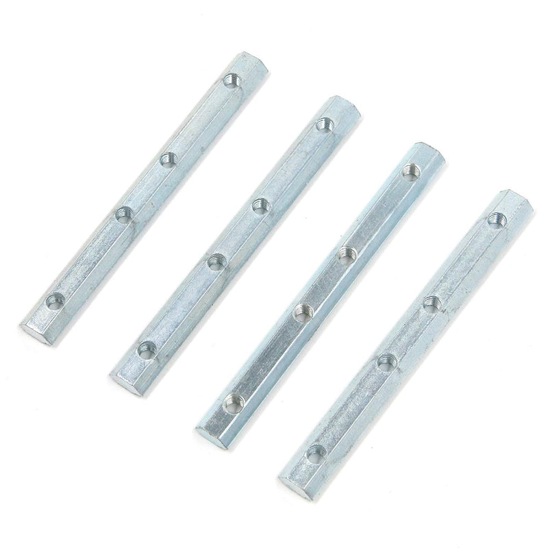 Quluxe 3.9 Inch 2020 Series Aluminum Profile Straight Line Connector, Straight Line Connector Bracket Fastener with M5 Screws, Aluminum Extrusion Profile Connect Parts (Pack of 4)