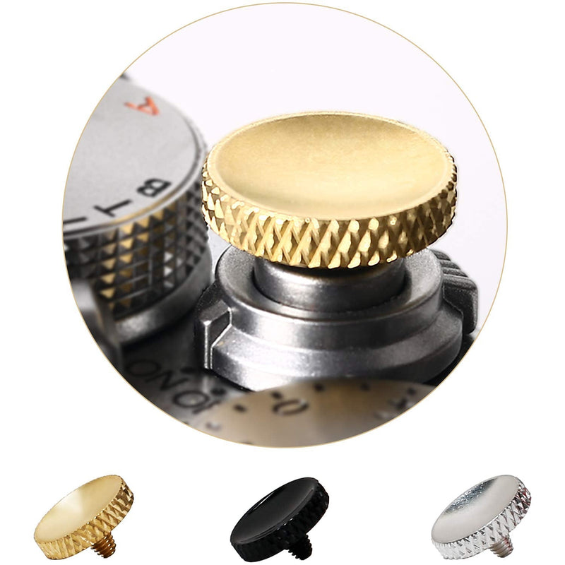 Soft Shutter Release Button, High-end Pure Copper Camera Shutter Button (3 Pack) gold silver black