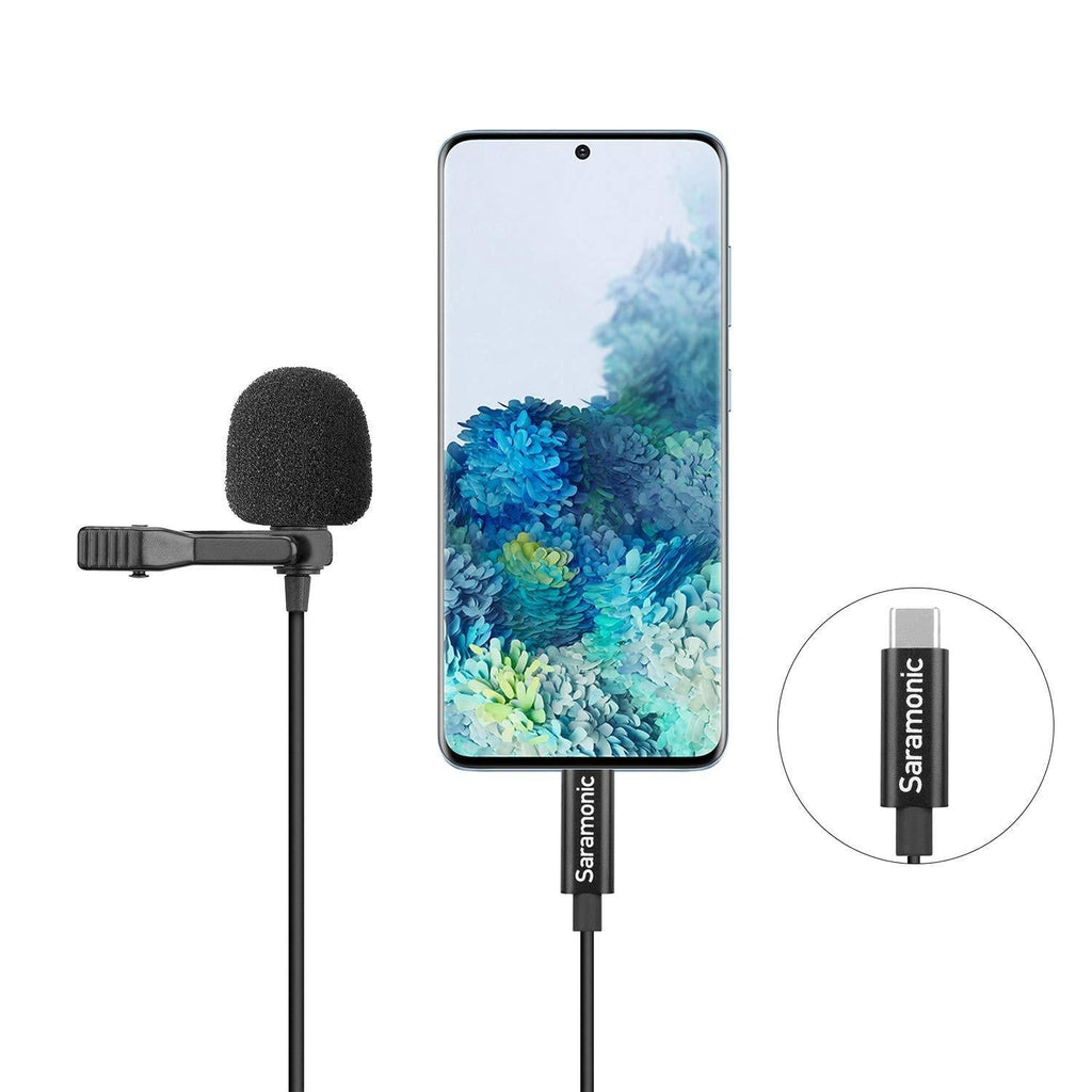 Saramonic LavMicro U3B Digital USB Type-C Lavalier Microphone with 90 Degree USB Adapter with 20ft Cable Compatible with iPad Pro, Mac PC, Samsung, LG, Google Nexus, Other USB-C Type Smartphones