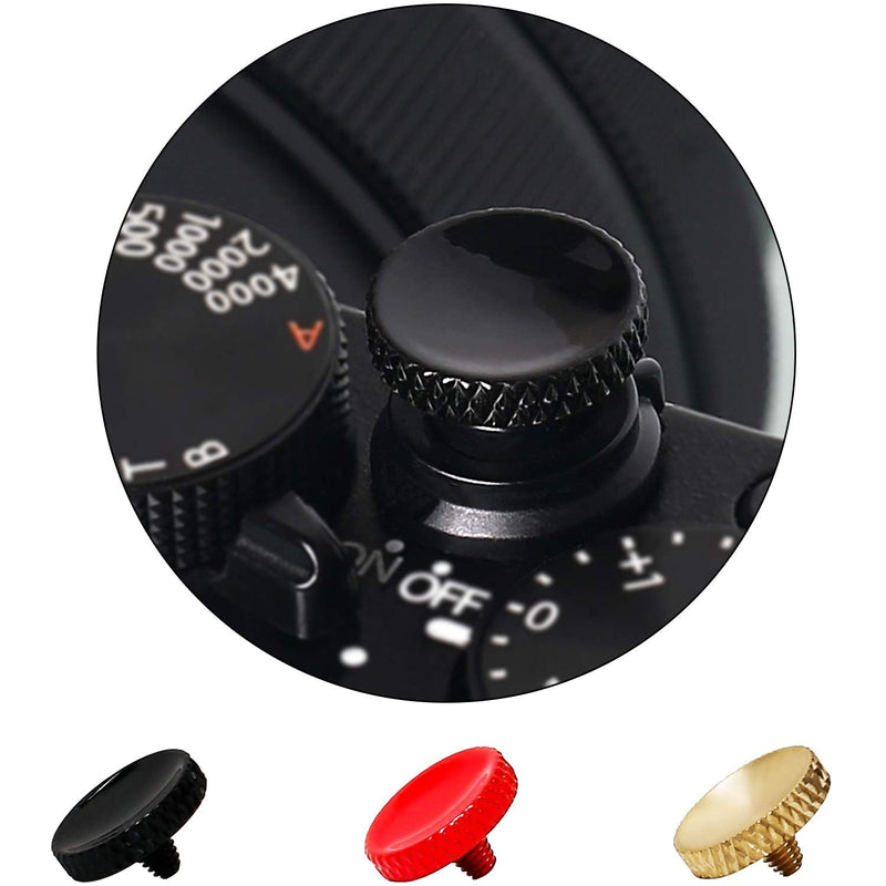 Camera Shutter Button, Upscale and Delicate Soft Shutter Release Button (3 Pack) red gold black