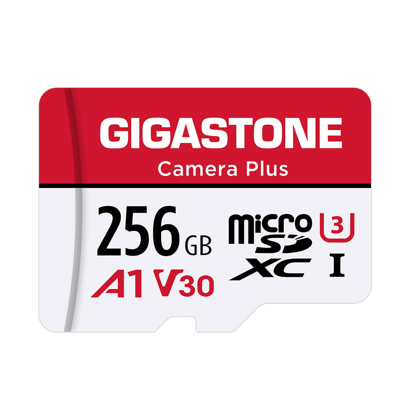 Gigastone 256GB Micro SD Card, Camera Plus, 4K UHD Video Recording, 4K Ultra HD Action Camera, with Adapter 256GB Camera Plus 1-Pack