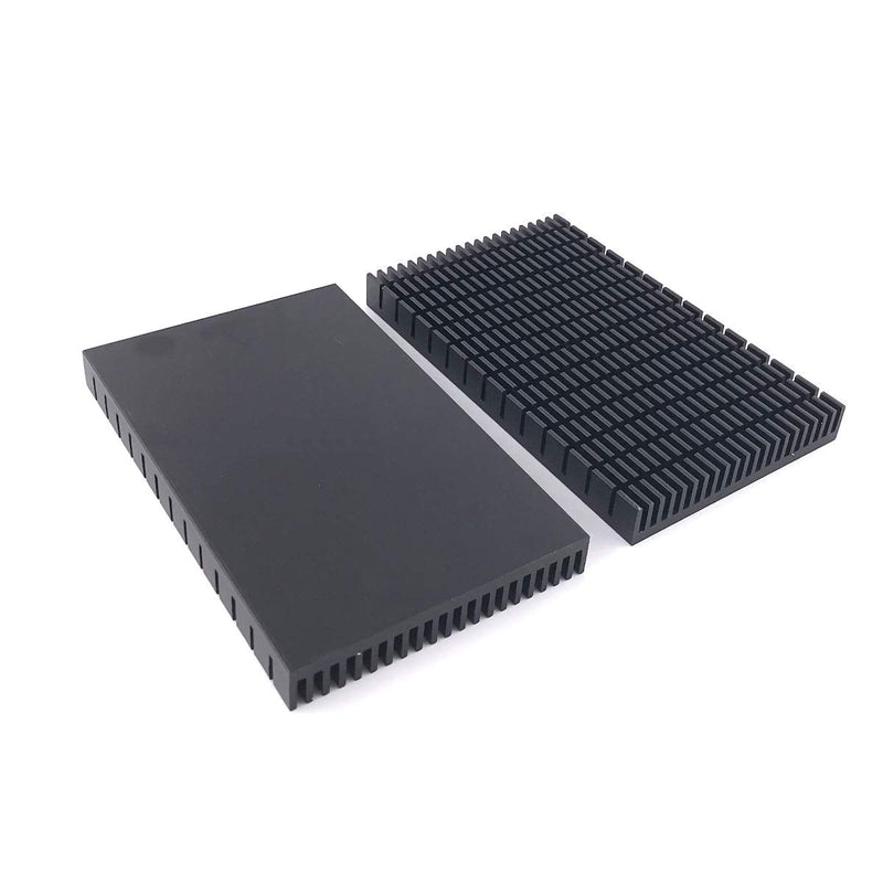Awxlumv Aluminum Large Heatsink 5.9 x 3.6 x 0.59 Inch /150 x 93x 15 mm Black Heat Sinks Fins for Cooler RTX 3090 3080 ti Backplate PCB LED Motherboard (2 Pcs) 2 Pcs