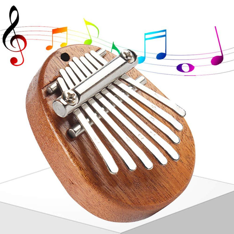 Kalimba Portable Mini 8 Key Thumb Piano Marimba Mbira Kisanji Musical Good Accessory Pendant Finger Piano Gift for Adults and Children