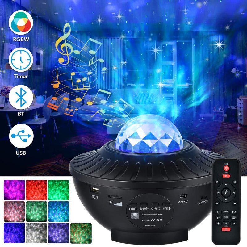[AUSTRALIA] - Star Projector Galaxy Night Light for Kids, Ocean Wave Starry Projector with Bluetooth Music Speaker, LED Nebula Cloud for for Baby Kids Bedroom, Night Light Ambiance for Party Birthday Wedding 