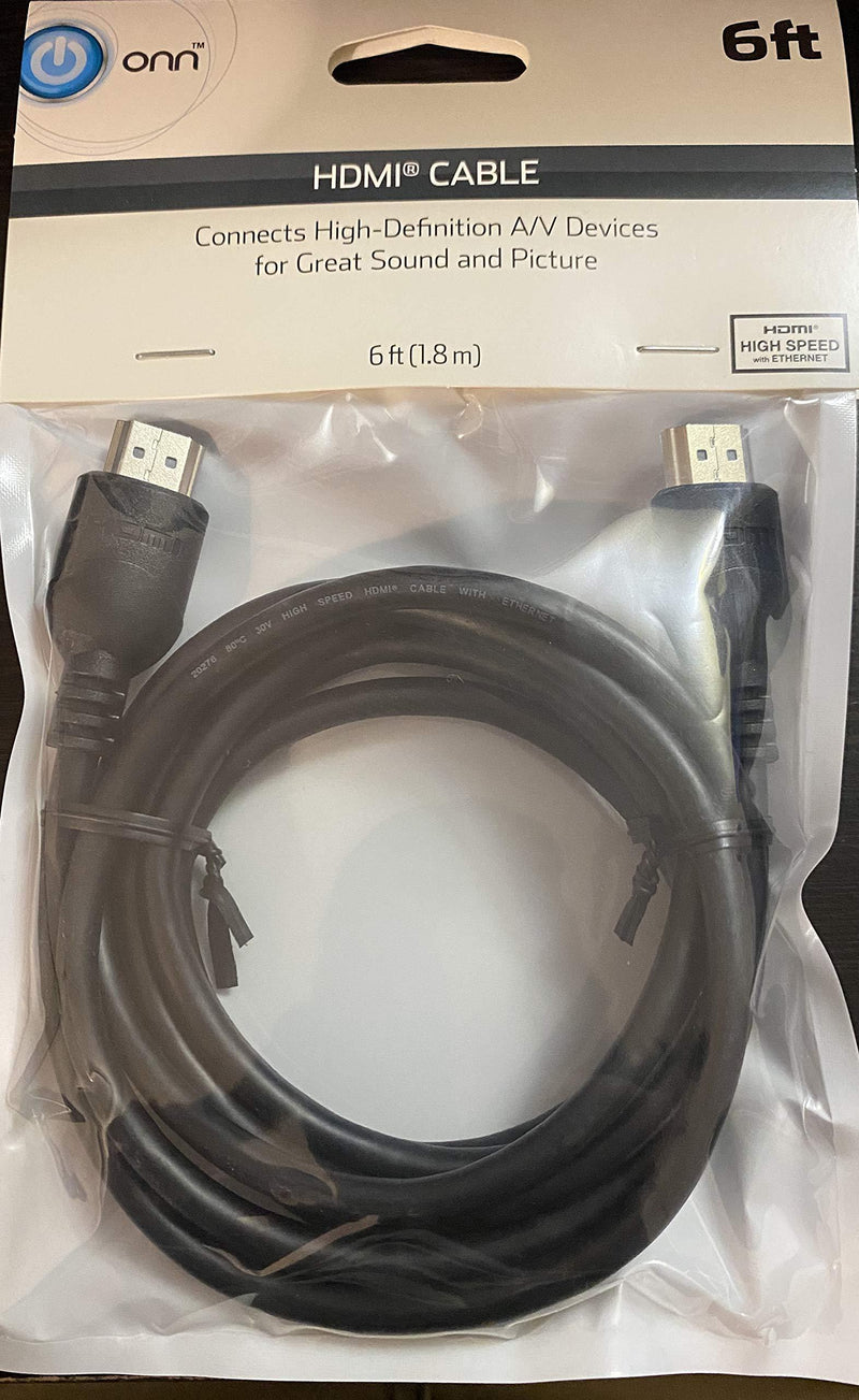 6 ft ONN HDMI Cable