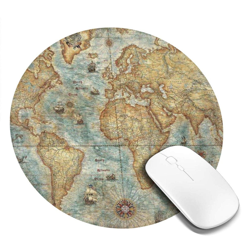 Mouse Pad with Stitched Edge Waterproof Non-Slip Rubber Base Mousepad for Computers Laptop Working and Gaming World map 1 PCS