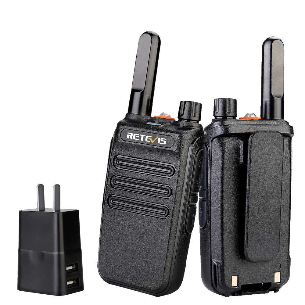 Retevis RB35 Walkie Talkies for Adults, Portable 2 Way Radios Long Range, Flashlight, VOX Handsfree, Small and Robust, Walkie Talkie Rechargeable with USB Charger, for Camping Road Trip (2 Pack)