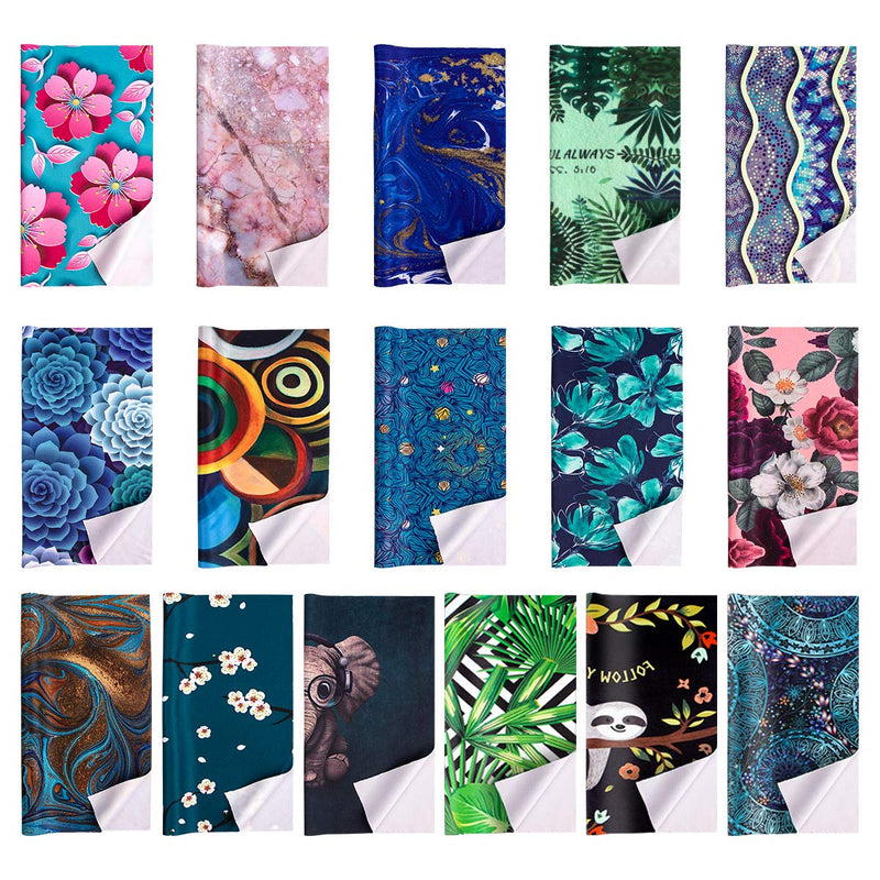 Large Size (19.5x19.5cm) Soft Elastic Cleaning Cloths for Eyeglasses, Camera Kens, Cell Phones, CD, DVD, Computers, Tablets, Laptops, Telescope, LCD Screens and Other Delicate Surfaces Cleaner 16 Pieces(Patterns Randomly Sent)