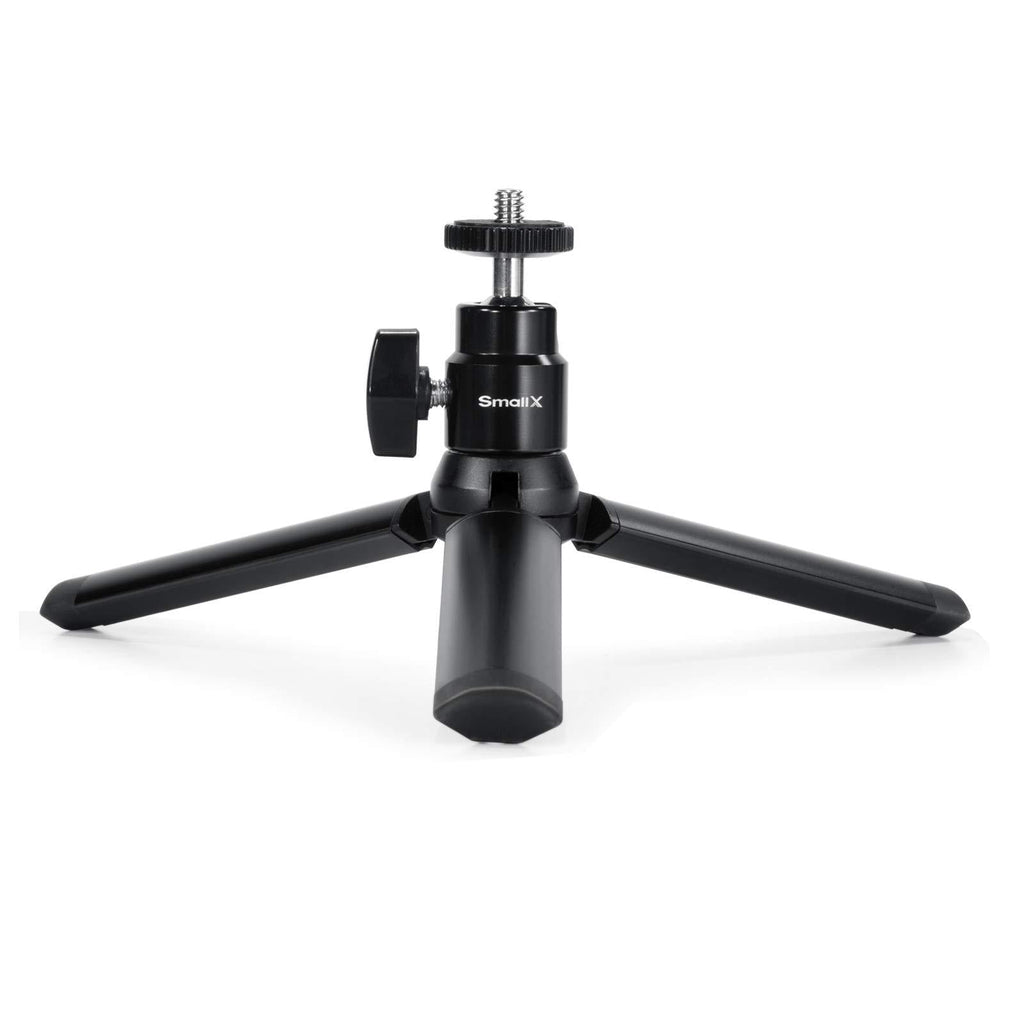 Metal Mini Tripod + Ball Head Mount, with 1/4 Inch Screw Desktop Tabletop Stand Tripod Mount for Smooth 4, Osmo Mobile, Vimble 2, Gimbal Handle Grip Stabilizer and All Cameras - 2864