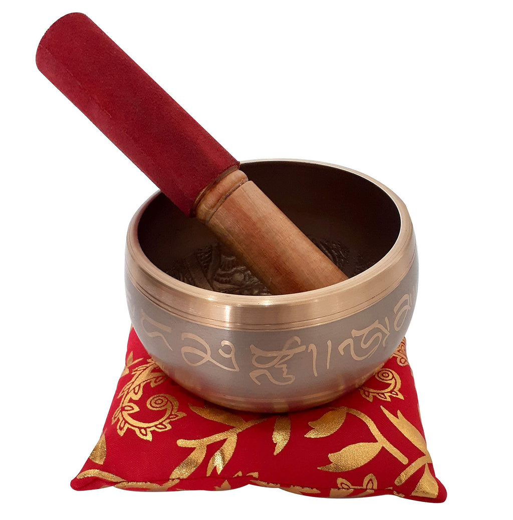 Tibetan Mediation Singing Bowl Handcrafted Sound Therapy Instrument For Healing & Mindfulness Antique Copper