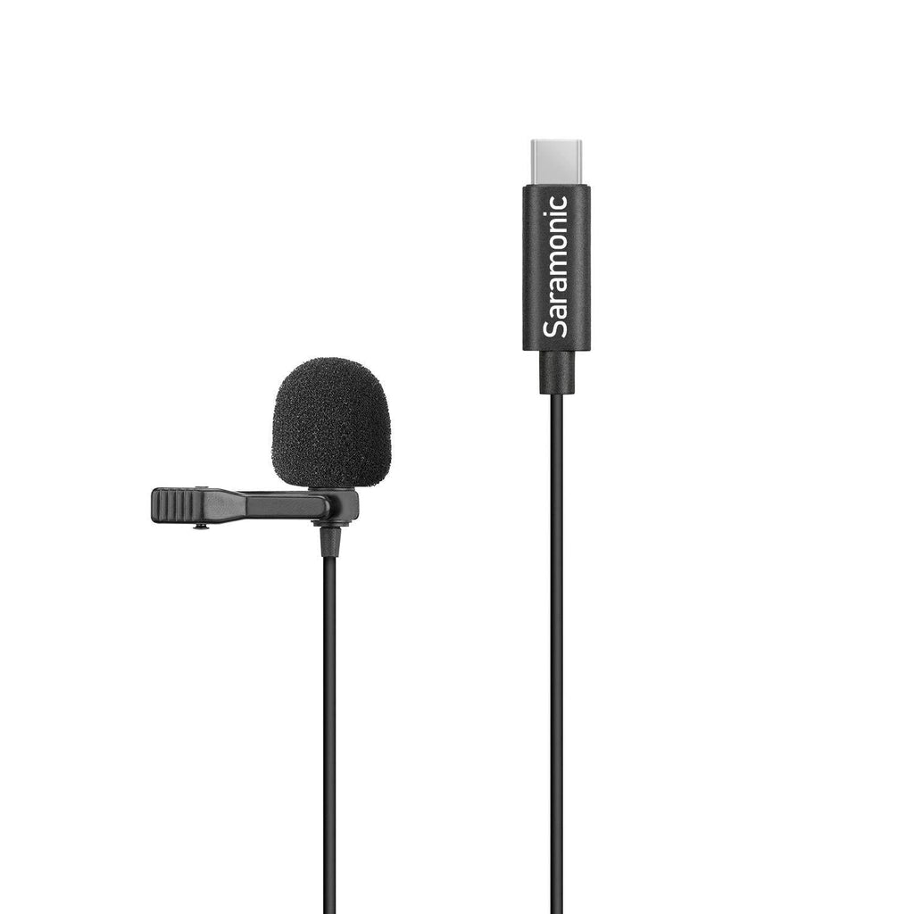 Saramonic LavMicro U3-OP Plug and Play Lavalier Microphone Digital Omnidirectional Clip-on Lapel Mic USB Type-C Plug Compatible with DJI OSMO Pocket Camera for Vlog Film Video Recording