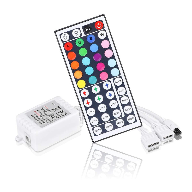 [AUSTRALIA] - BZONE RGB LED Controller 2-Port 4Pin Dual Output with 44 Keys IR Remote Control DC12V-24V for 5050 3528 RGB LED Strip Lights 