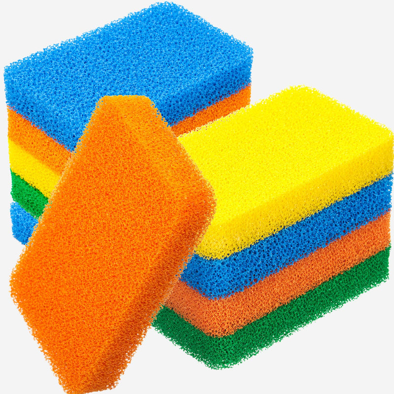 10 Pieces Silicone Scrubber Sponge Silicone Dish Sponge Reusable Kitchen Scrubbing Cleaning Sponge Soft Dish Scrubber for Dishes