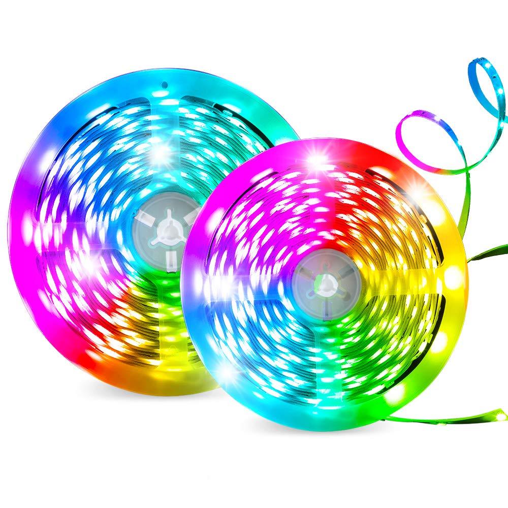 [AUSTRALIA] - HueLiv 32.8ft LED Strip Lights Color Strips 5050 RGB LED Wireless Smart Wi-Fi App Control Works with Alexa Google Home, Music Sync for Home, Bedroom, TV, Kitchen and Party 