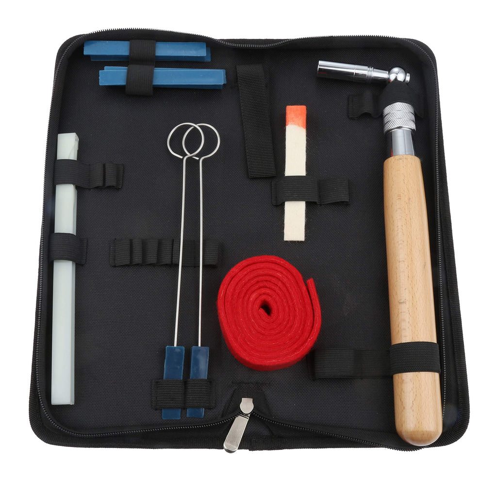 Piano Tuning Kit, 11Pcs Piano Tuning Tools Including Piano Tuning Hammer Wrench, Mute tools, Felt Temperament Strip and Case for Piano Tuner Repair Tools
