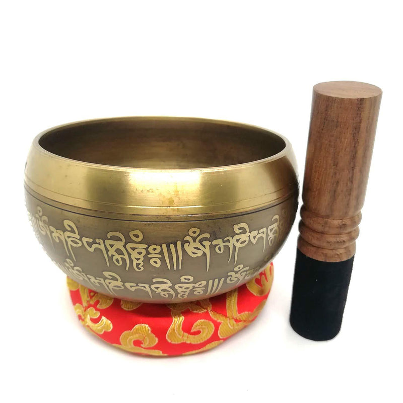 Tibetan Singing Bowls 12.5cm/5" with Cushion and Mallet Meditation Sound Bowl Handcrafted in Nepal for Yoga Chakra Healing Deep Relaxation Mindfulness Heart Peace 12.5cm/5"