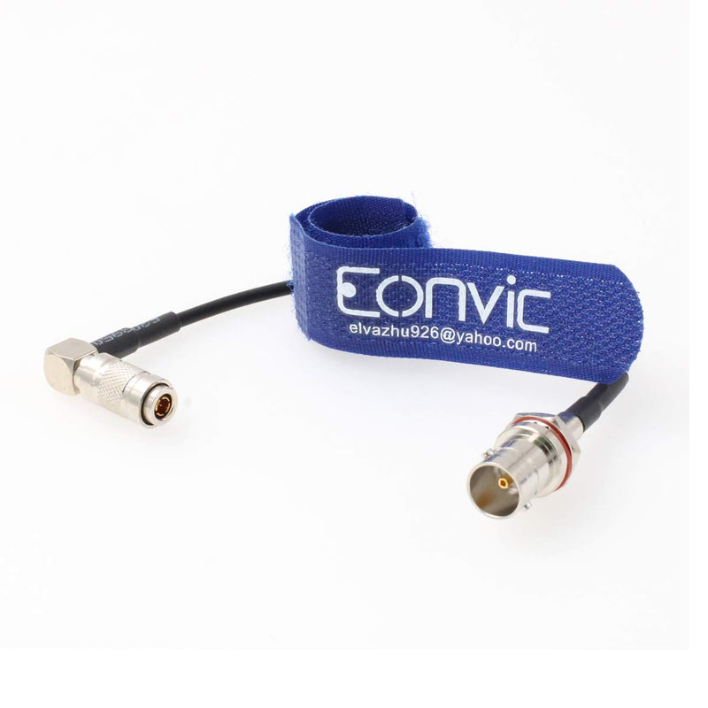 Eonvic HD SDI Coaxial Video Cable 75ohm RG174 BNC Female to DIN 1.0/2.3 Right Angle RF Cable for Blackmagic HyperDeck Shuttle right angle DIN-female BNC 6 inch/15cm