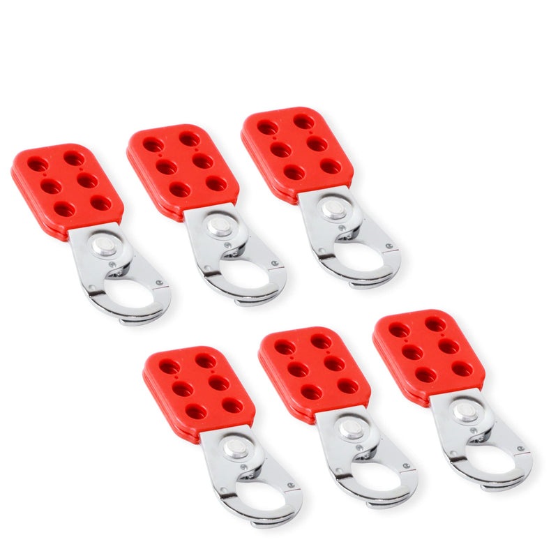 TRADESAFE Lock Out Tag Out Hasp, 6 Pack, Stainless Steel Safety Hasp Lock for Padlocks, Tamper-Proof and Impact-Resistant