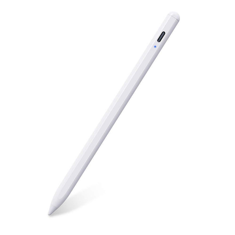 MoKo Stylus Pencil Fit iPad with Palm Rejection, iPad Pencil Compatible with 2021 iPad Pro 11/12.9 Inch (2018-2021), iPad 8th Generation, iPad Air 4th/Air 3rd, iPad Mini 5th, iPad 6/7th, White