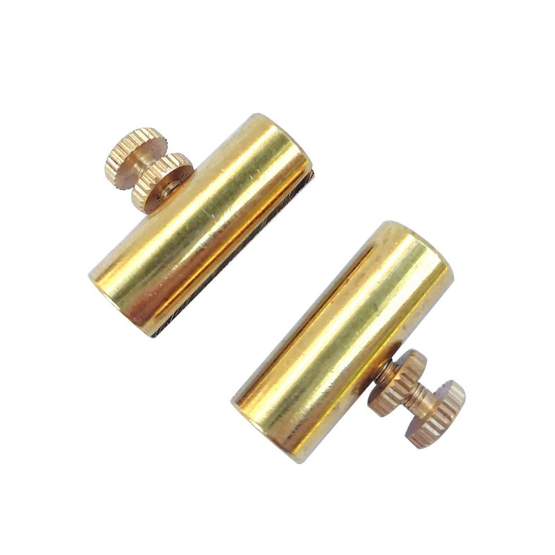 Cello Mute 2Pieces, Brass Adjustable Cello Wolf Tone Eliminator Wolf Tone Mute Suppressor Tube Eliminate Wolf Tone (Gold) Gold