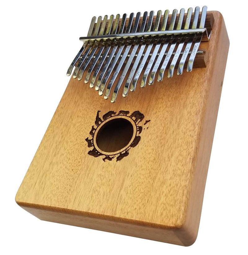 Kalimba Thumb Piano 17 Keys, Mahogany African Style Mbira, Portable Finger Piano for Kids, Adults, and Beginners