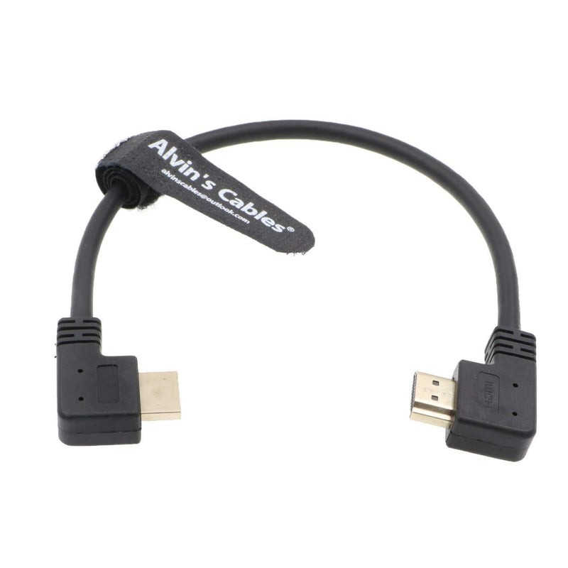 [AUSTRALIA] - Alvin's Cables Z Cam E2 L Shape 4K 60P HDMI Cable for Atomos Shinobi Ninja V Monitor and Portkeys BM5 Right Angle to Right Angle High Speed HDMI Cord Right Angle to Right Angle Upgrade 11.8 inches 