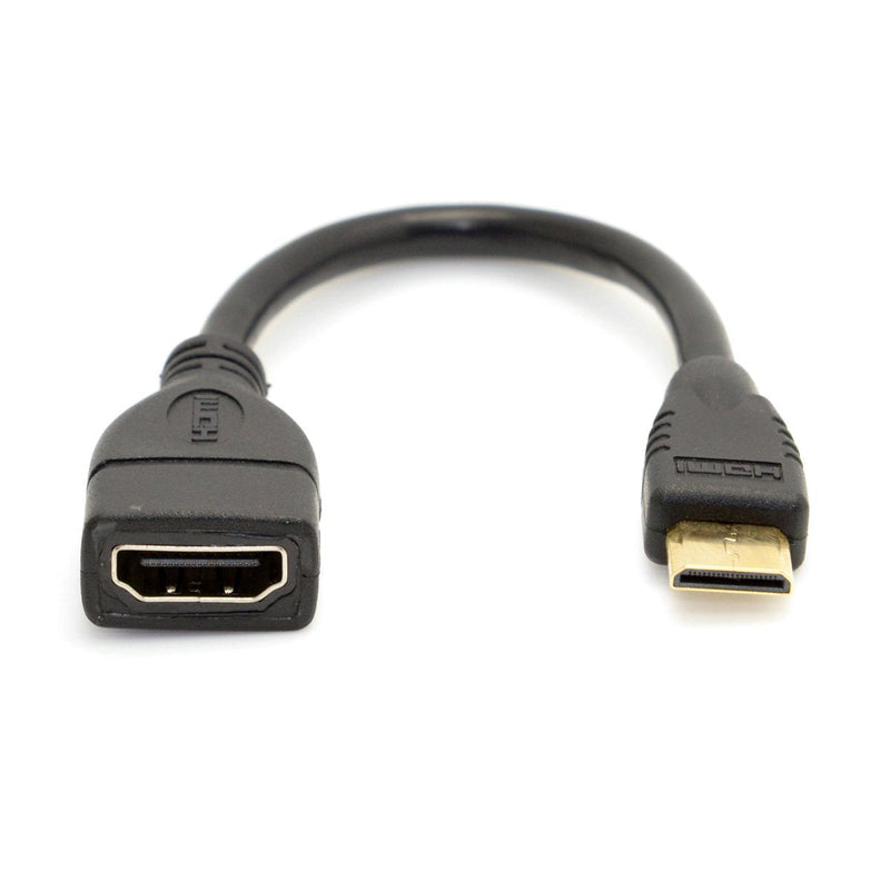 [AUSTRALIA] - CY Mini HDMI to HDMI Adapter Cable for DV Sony Cannon MP4 Camera DC DV Mini HDMI Adapter Mini HDMI to HDMI Female Cable Adapter 