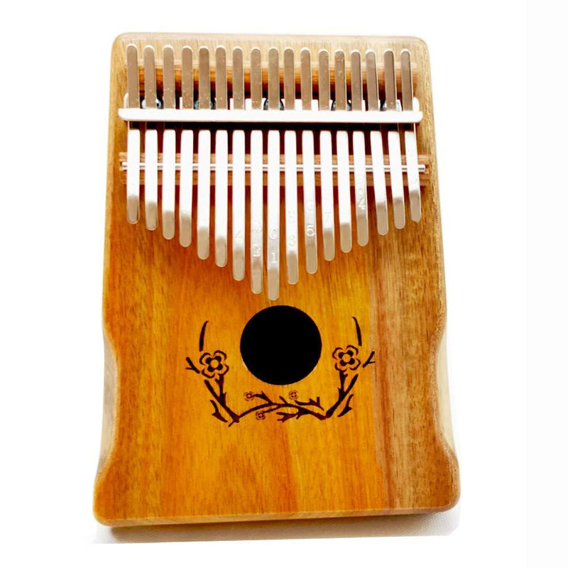 Kalimba 17 Keys Thumb Piano,Portable Mbira Pianos Musical Instruments Set with Music Book,Tune Hammer,Flannelette Bag and Piano Bag,Music Gift for Kids and Adults Beginners