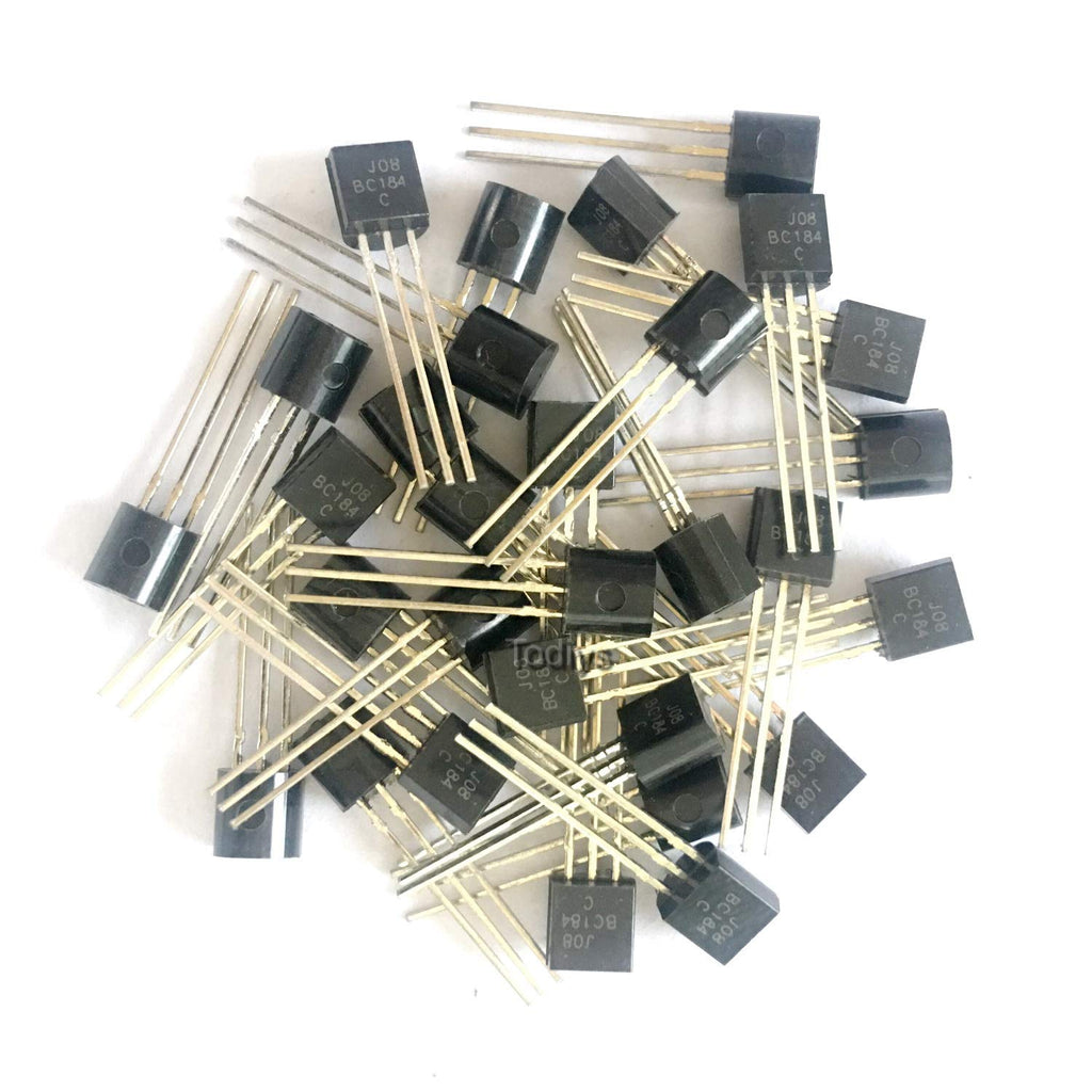 Todiys New 30Pcs for BC184C BC184L E5386 45V 100mA TO-92 NPN Silicon Epitaxial Planar Transistor BC184