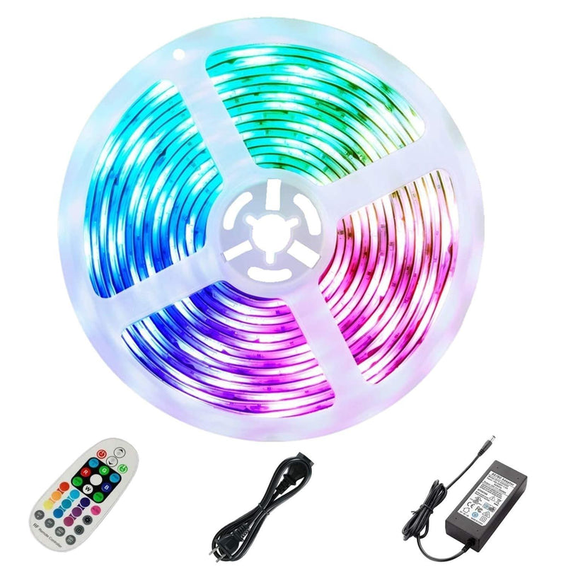 [AUSTRALIA] - 50ft LED Strip Lights Superrise Super Long 15m Dazzling Light Strip Dimmable DreamColor LED Rope Light 5050 LEDs Color Changing Tape Lights with RF Controller for Room Kitchen Patio Party Decoration 