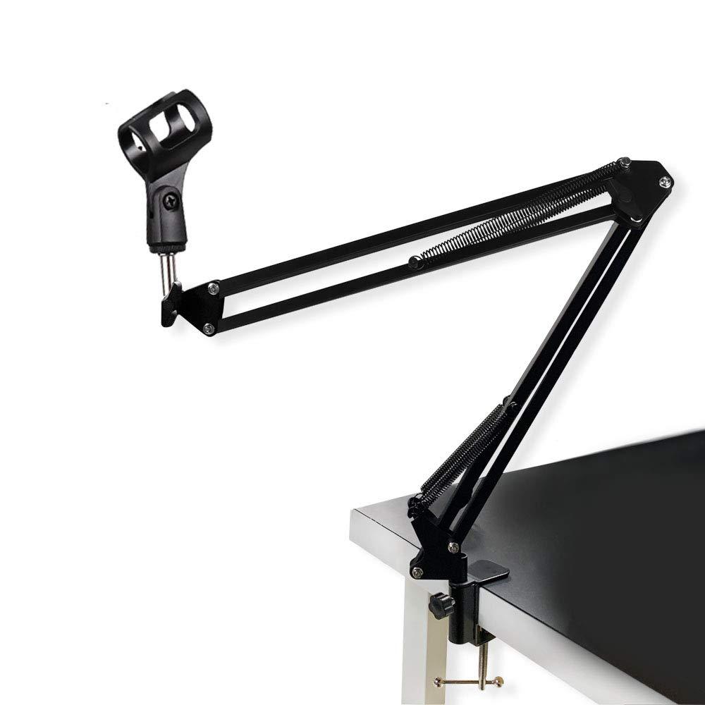 Mr.Power Ajustable Music Studio Microphone Mic Stand Holder Table-Mounting-Clamp Suspension Arm for Sing Live Desktop
