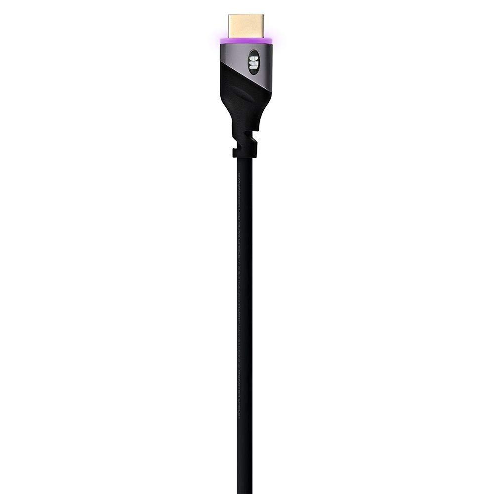 4k UHD HDMI Cable, with Color Coded LED Light for organizing Devices, 6 ft (Purple)