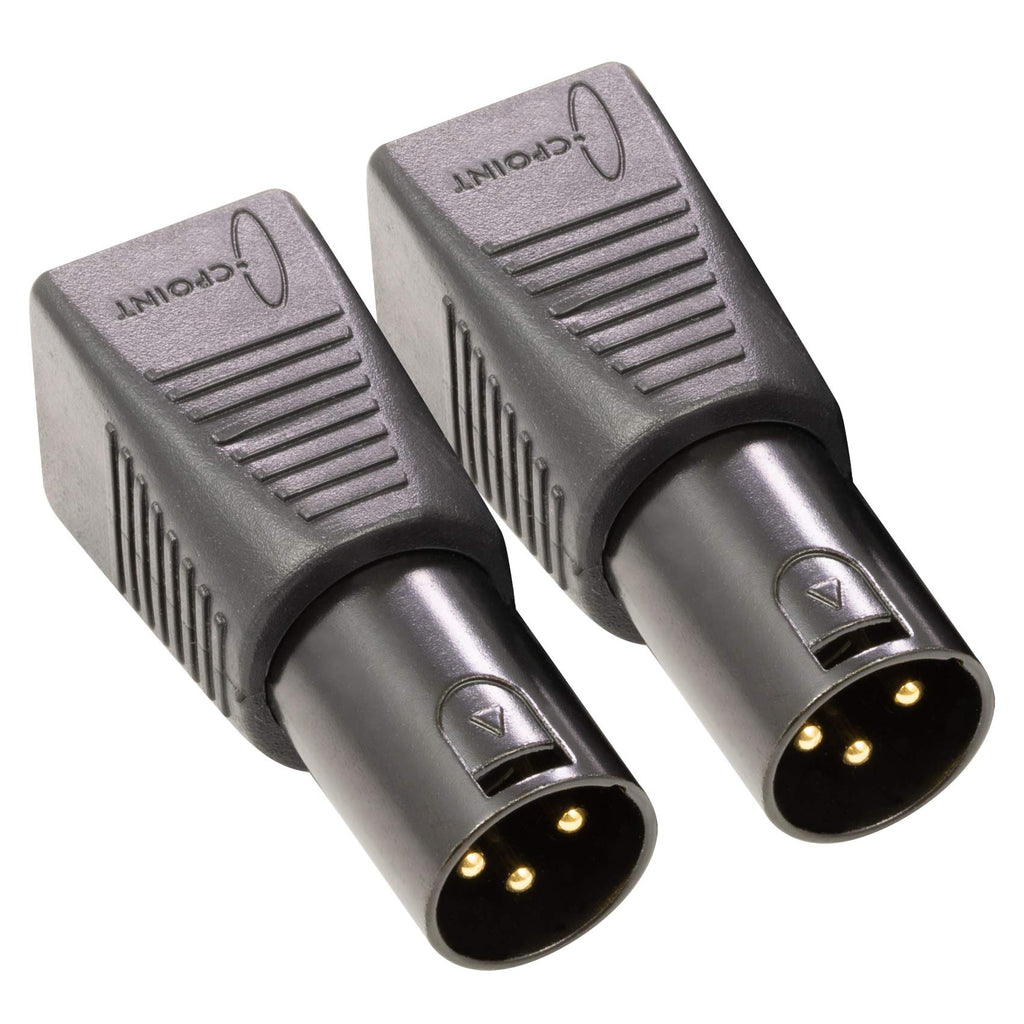 [AUSTRALIA] - 2 Pack - CPoint XLRJ45-3M 3 Pin XLR Male to RJ45 DMX Adapters 