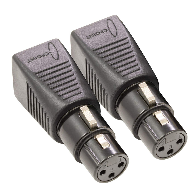 [AUSTRALIA] - 2 Pack - CPoint XLRJ45-3F 3 Pin XLR Female to RJ45 DMX Adaptors 