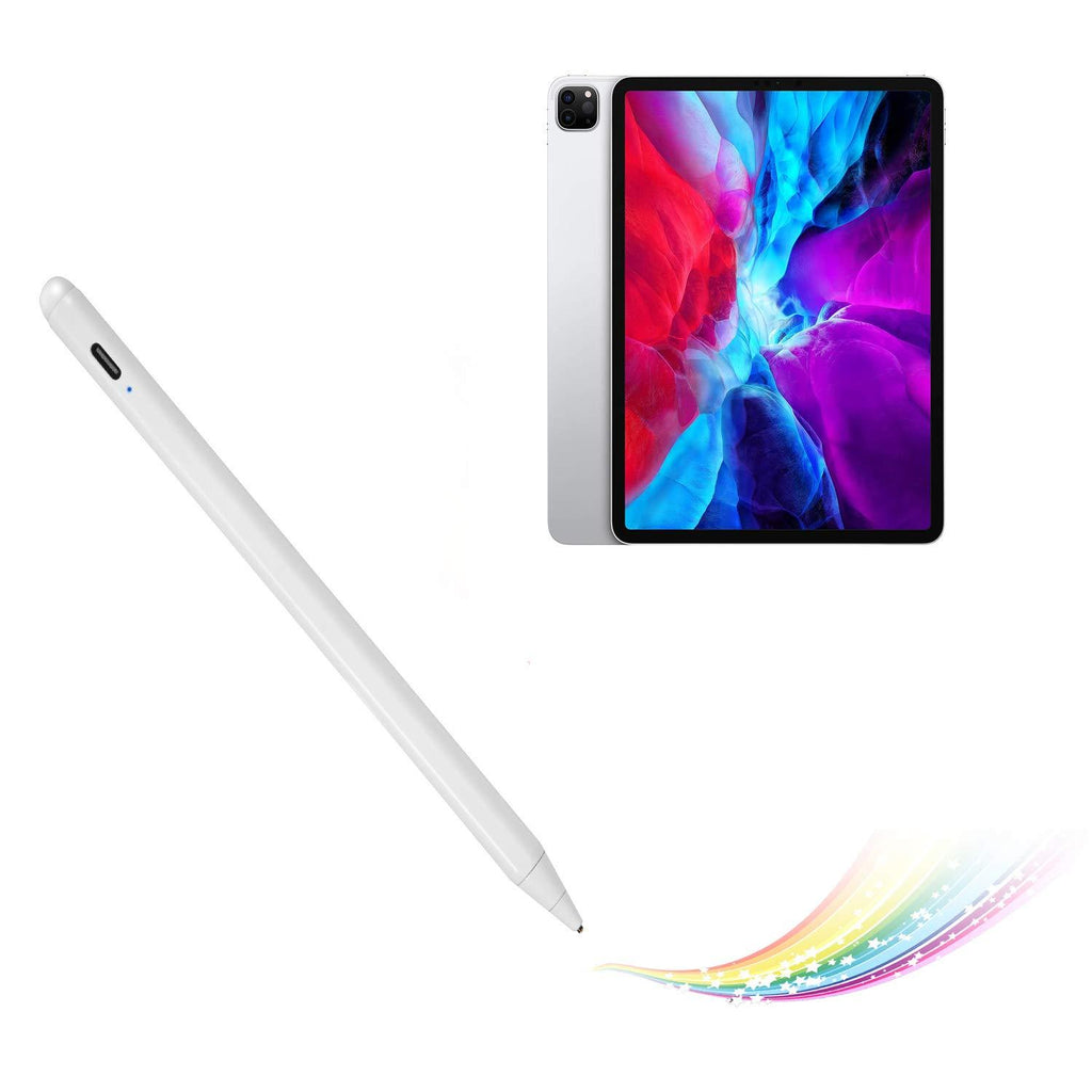 iPad Pro 12.9" 2020 4th Generation Stylus Pencil,Active Capacitive Stylist Pen Compatible with Apple iPad Pro 12.9-inch 2020 4th Gen,Good on Drawing and Writing Type-C Rechargeable Pen, White