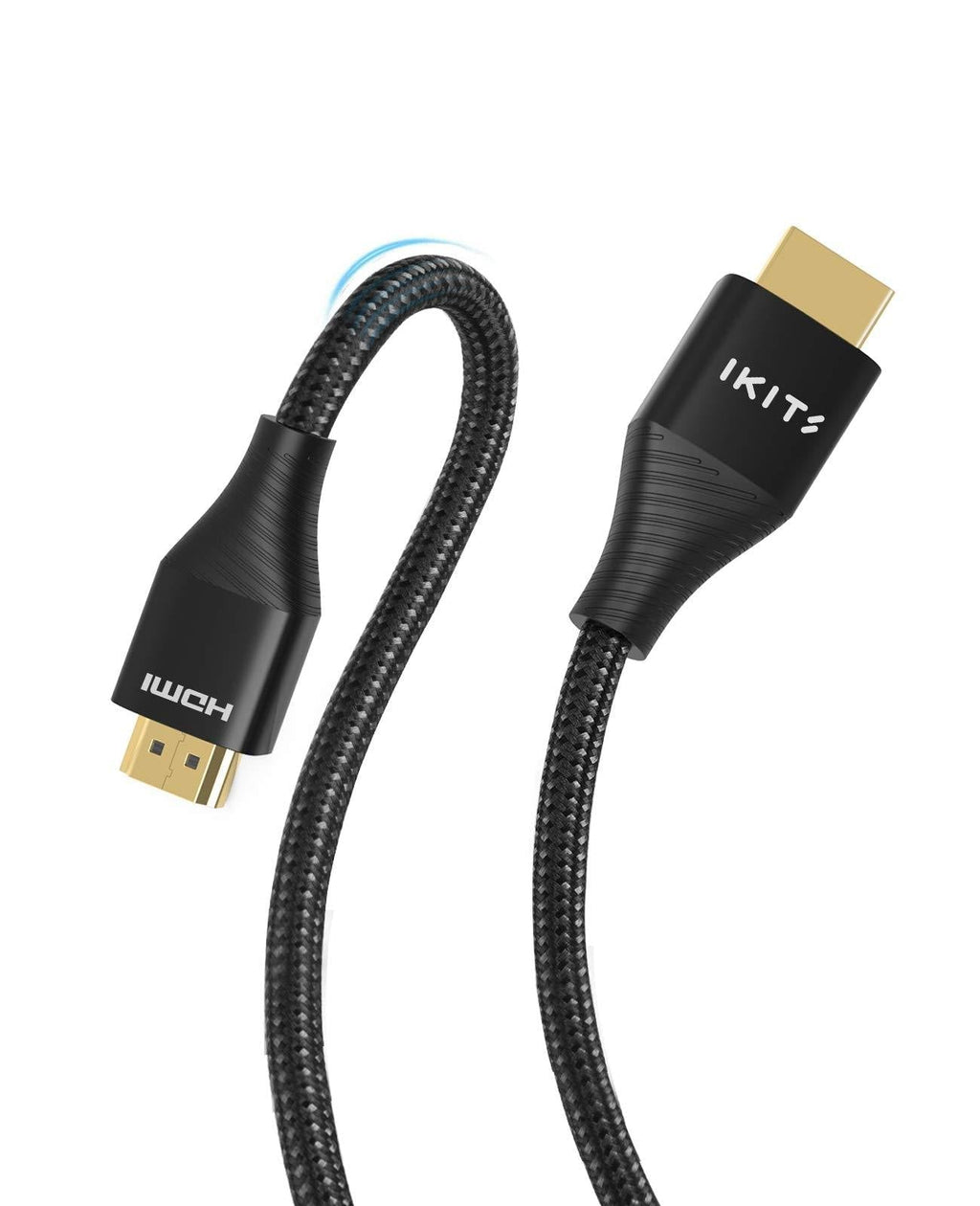 HDMI Cable 4K 6 Foot, IKITS HDMI 2.0 Cable 18Gbps High Speed HDMI Cable Braided-4K HDR, HDCP 2.2/1.4, 3D, 2160P, 1080P, Ethernet-Audio Return Compatible with UHD TV, Blu-ray, PS4/3, PC, Fire TV