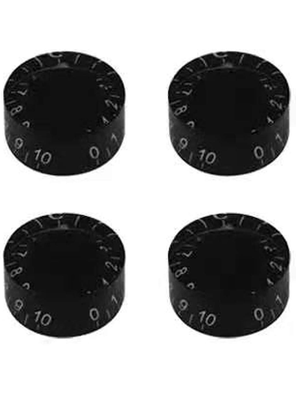 HENGYEE Electric Guitar Top Hat Knobs Speed Volume Tone Control Knobs Compatible with Les Paul LP Style Electric Guitar Parts Replacement Set of 4Pcs. (Black) Black