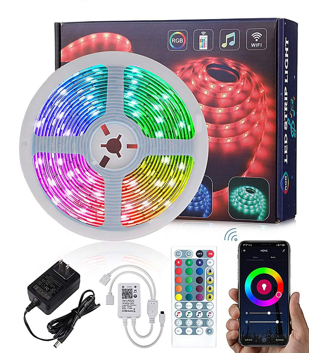 [AUSTRALIA] - LED Strip Lights, Wireless Smart Phone Controlled RGB LED Light Color Changing Waterproof Light Strip LED Lights,Working with Android and iOS System,Alexa, Google Assistant,IFTTT (RGB, 16.4FT) Rgb (Red, Green, Blue) 