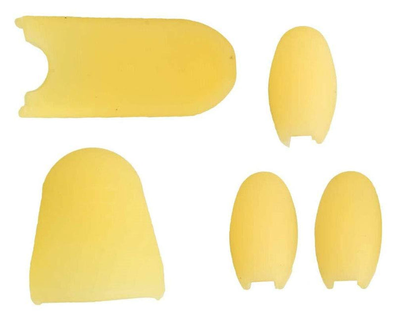Jiayouy 5Pcs Sax Accessories Kit Thumb Rest Cushion Mouthpiece Cap Palm Key Risers Pads for Alto Soprano Tenor Sax Yellow