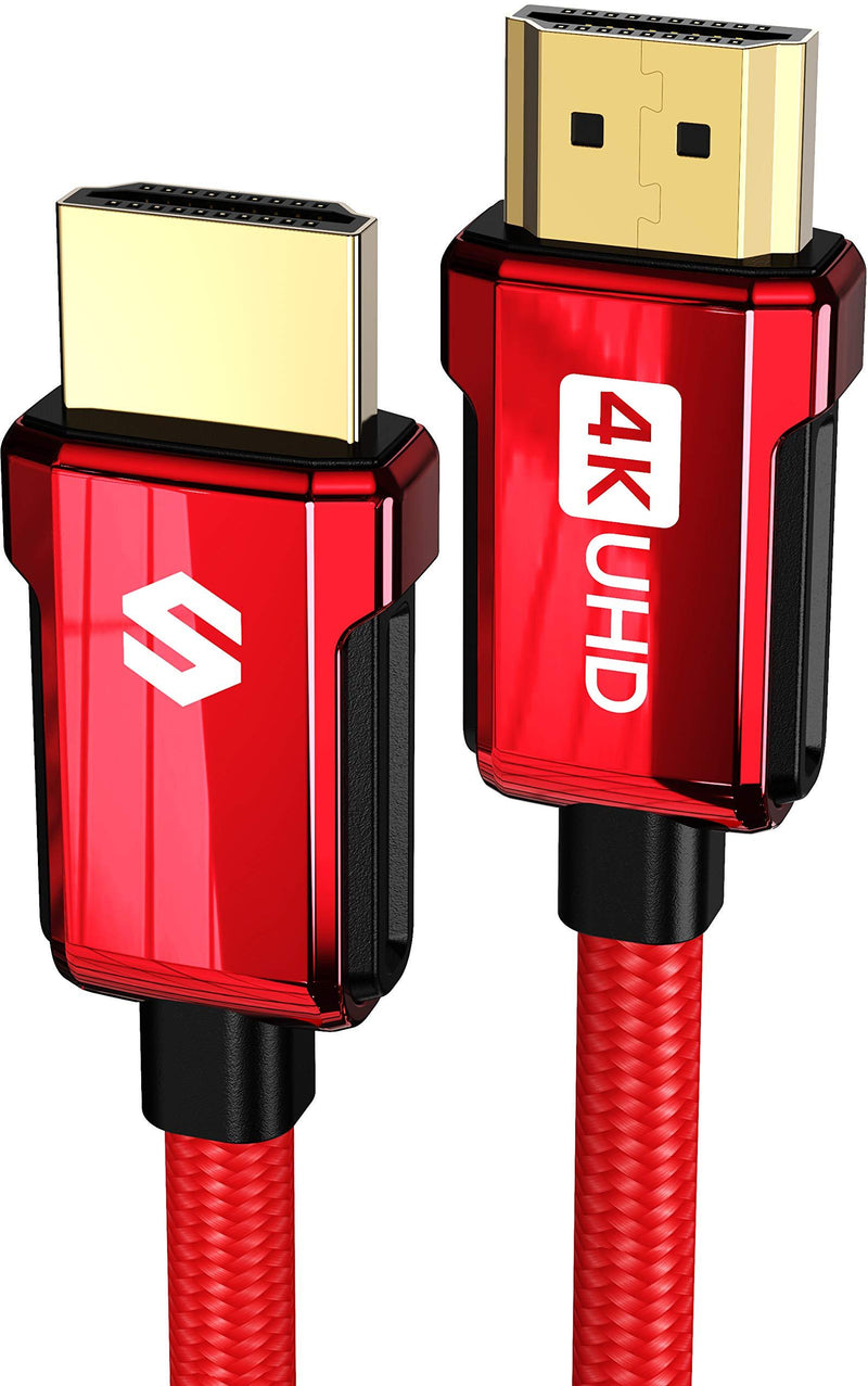 4K HDR HDMI Cable 6.6ft, Silkland 18Gbps 4K 60Hz HDMI 2.0 Cable, (4:4:4, HDR10, ARC, HDCP 2.2, 3D), High Speed 4K Ultra HD Cable, Compatible UHD TV, Blu-ray, PS5/PS4, Projector Red