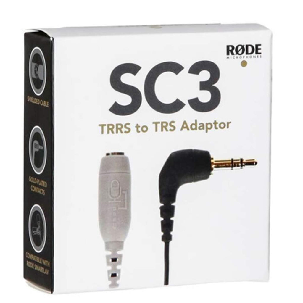 Not Original ! 3.5mm TRRS to TRS Cable Adaptor Compatible for Rode SC3 smartLav Microphone Nikon Canon Sony Recorders