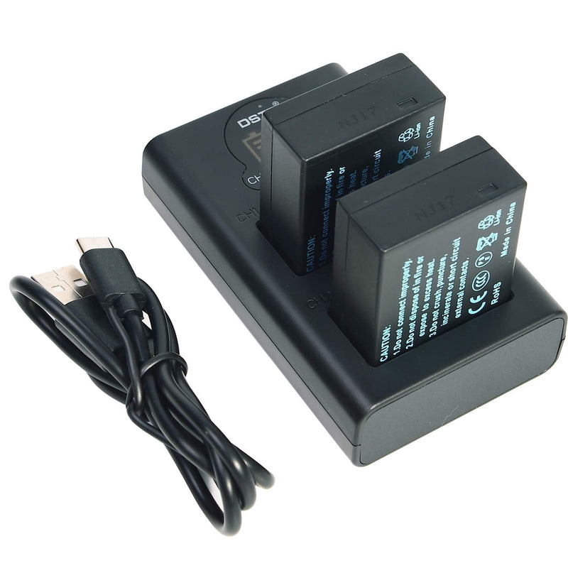 [AUSTRALIA] - DSTE Replacement for 2X DMW-BLC12 + Dual LCD Battery Charger Compatible Panasonic Lumix DMC-G5 DMC-G6 DMC-G7 DMC-GH2 DMC-GX8 DMC-FZ200 DC-G90 DC-G95 
