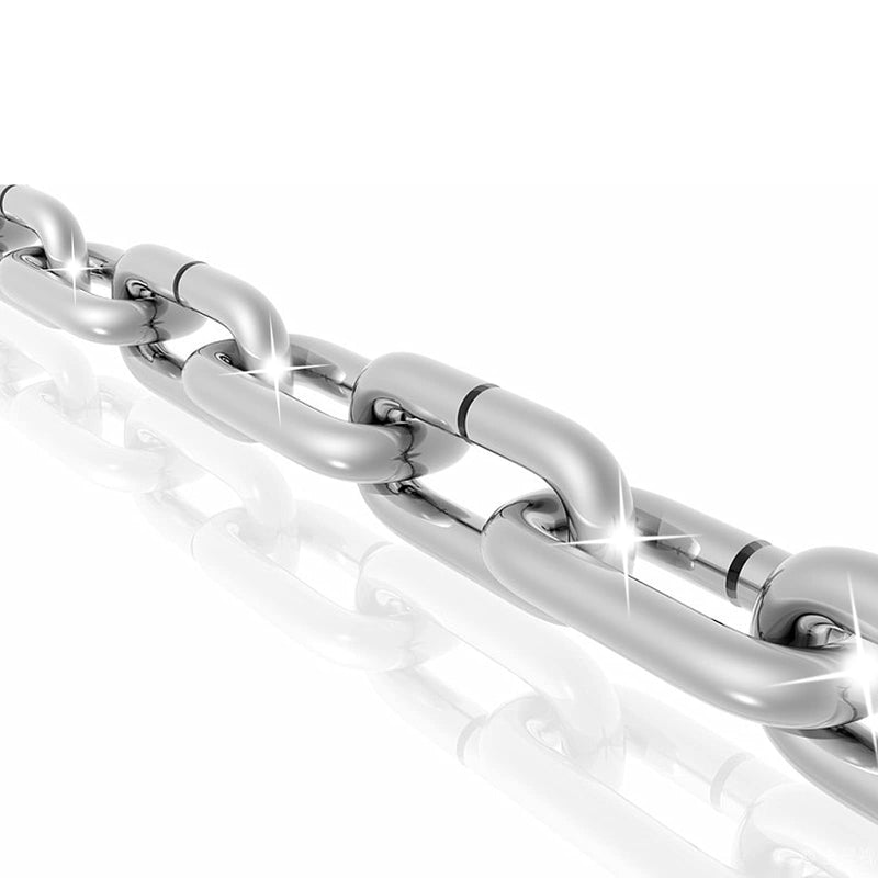 304 Stainless Steel Chain，Sunxer 3.28ft-9.84ft Heavy Duty Coil Chain Safety Chain Metal Chain ，Chain Link for Transport Tie Down Binder Chain Towing Logging Agriculture and Guard Rails 1/4in一3.28ft