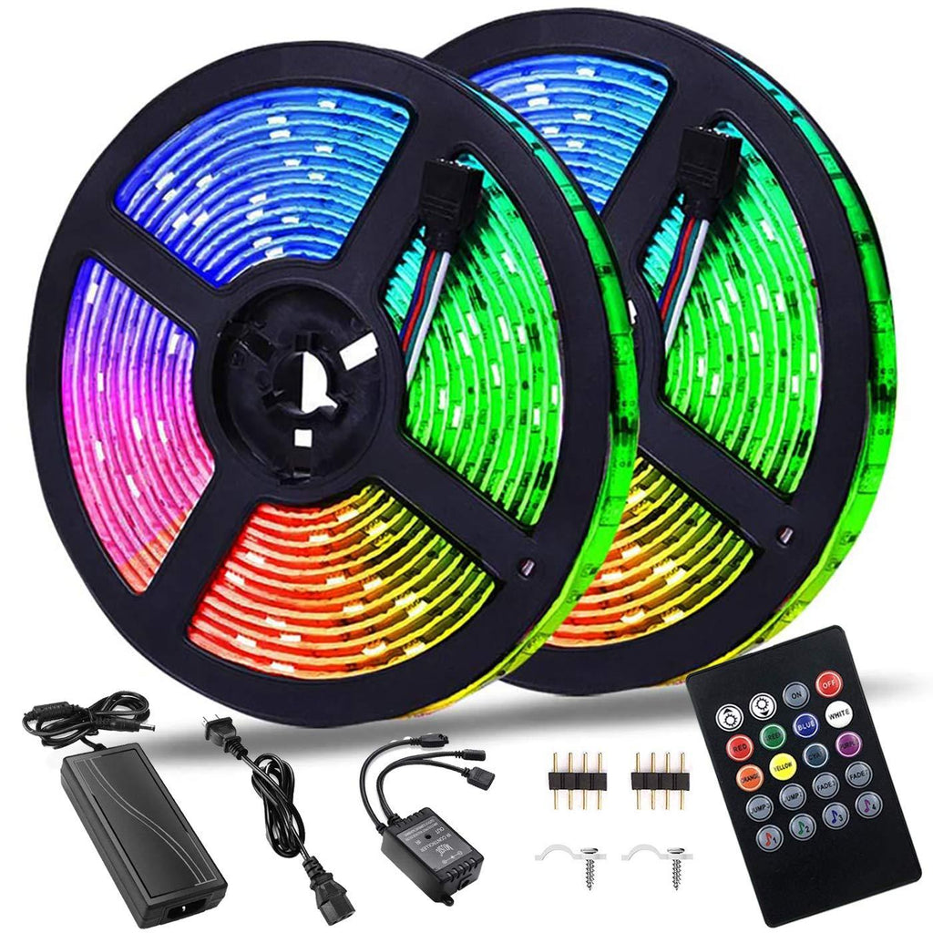 [AUSTRALIA] - LED Strip Lights Smart Color Changing Rope Lights 32.8ft/10M SMD 5050 RGB Light Strips with Music Controller Sync to Music Apply for TV, Bedroom and Home Decoration 10 