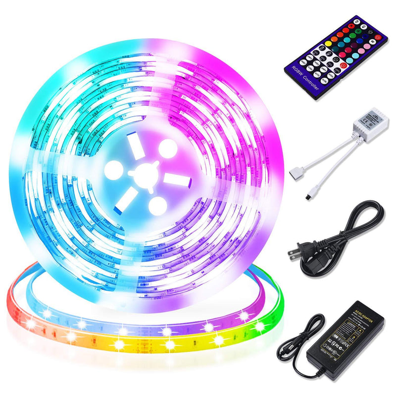 [AUSTRALIA] - 15.8ft LED Strip Lights Mounting,5050 LEDs RGB Coloring Rope Light Strip Kit Flexible Tape Lights Color Changing LED Tape Lights with 40 Keys IR Remote for Home, Kitchen, TV, Party 1 Pack 