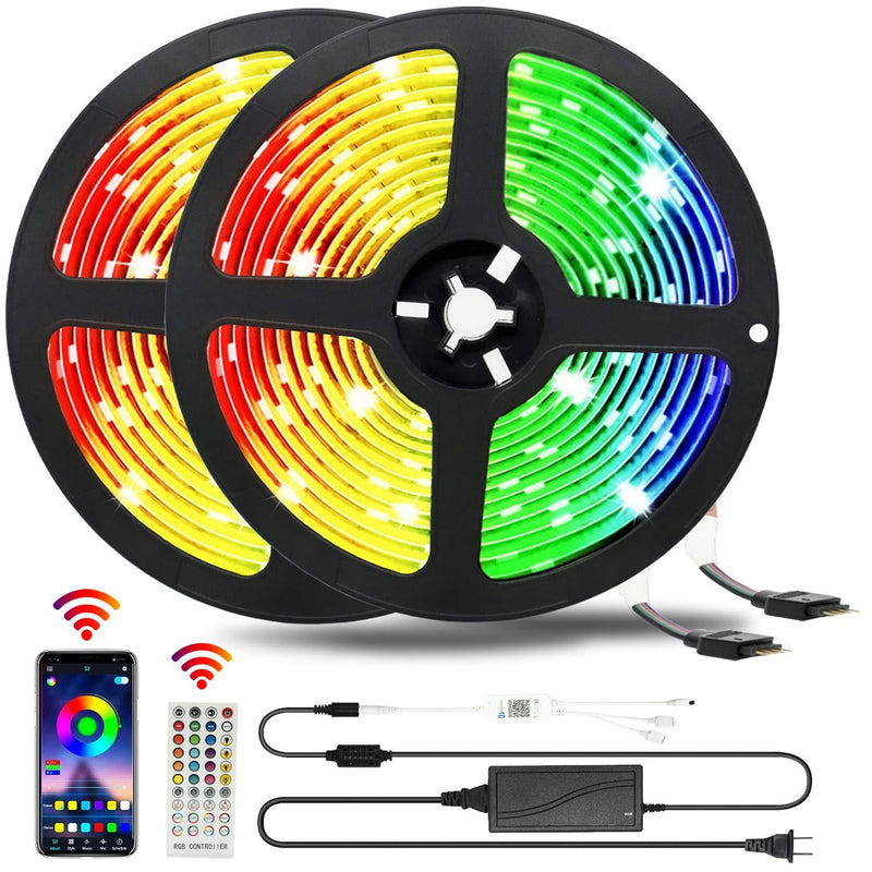 [AUSTRALIA] - AivaToba LED Strip Lights, 32.8ft RGB LED Light Strip, APP Controlled Bluetooth 5050 300 LEDs Flexible Neon Lights, Dimmable Color Changing Rope Lights for Bedroom, Room, Kitchen, TV, Party 