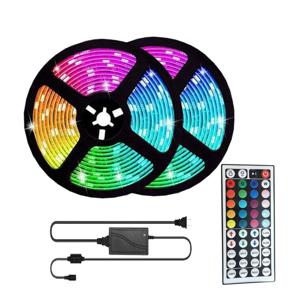 [AUSTRALIA] - AUTUNEER LED Strip Lights, 32.8ft 10m 5050 RGB LED Lights with 44 Key IR Remote and 12V Power Supply Waterproof Flexiable Color Changing 300 LED Rope Kit for KTV, Home, Kitchen and DIY Decoration 10M-IR-44KEY 