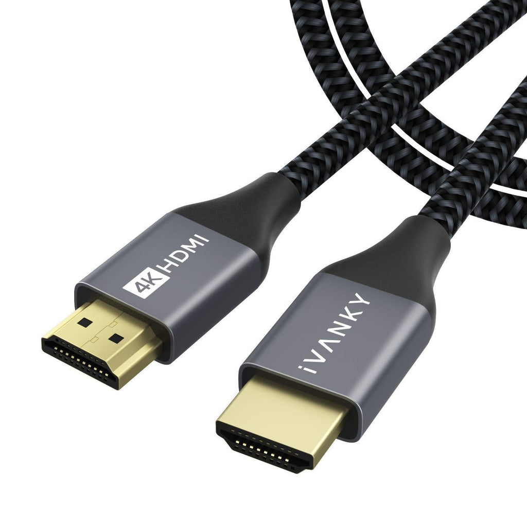 HDMI Cable 4K 6.6ft, iVANKY High Speed 60Hz HDMI 2.0 Cable, 18 Gbps, 3840x2160p,3D,32AWG,HDCP 2.2, ARC, Dolby TrueHD,Compatible with Blu-ray Player, DVD Player, Fire TV,Ultra HD TV, Monitor,and More 6.6 ft