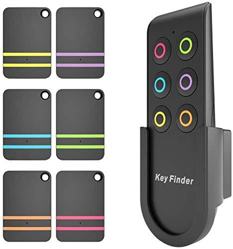 Key Finder, Vodeson Wireless RF Locator Item Anti-Lost Tag Alarm Reminder Key Phone Pets Keychain Wallet Tracker Remote Beeper Finder, 6 Receivers, No APP Required (6 Receivers Wall Mounted Version) 6 Receivers Wall Mounted Version